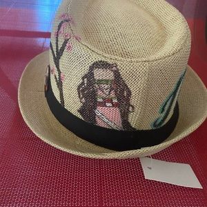 Inspired in nezuko hand painted fedora
